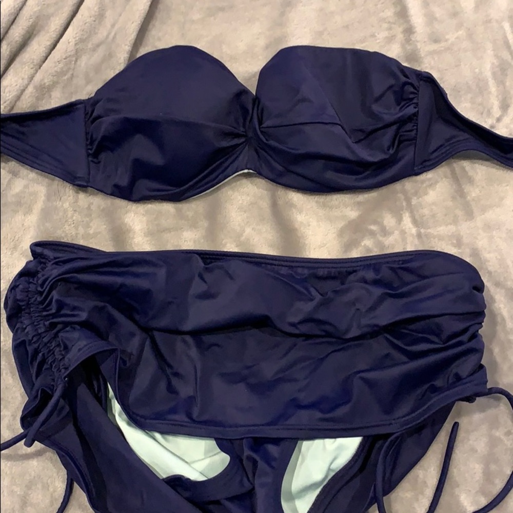Strapless Bikini top with skirted bottom
